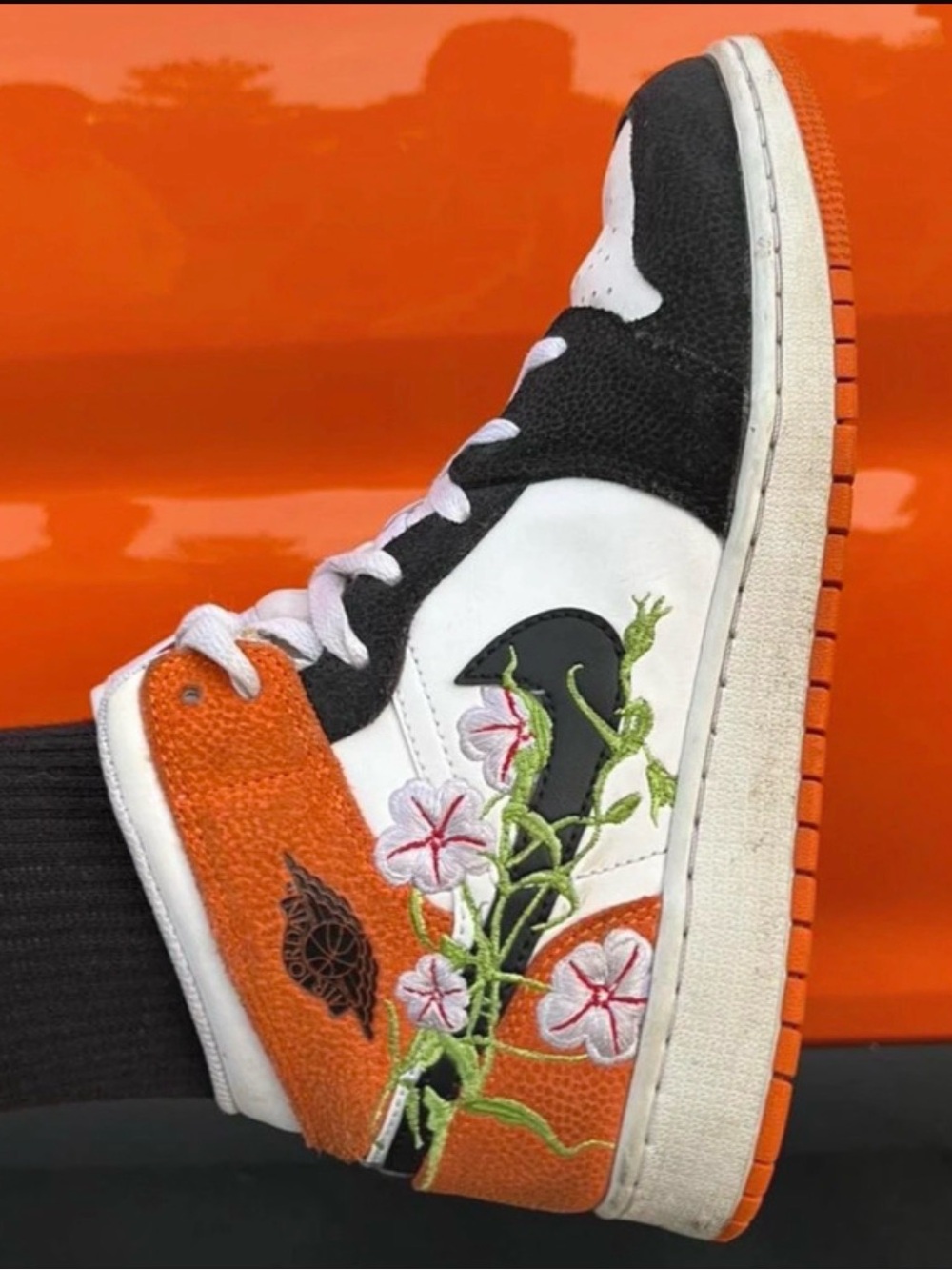 Jordan Sneaker in White, Black & Tan